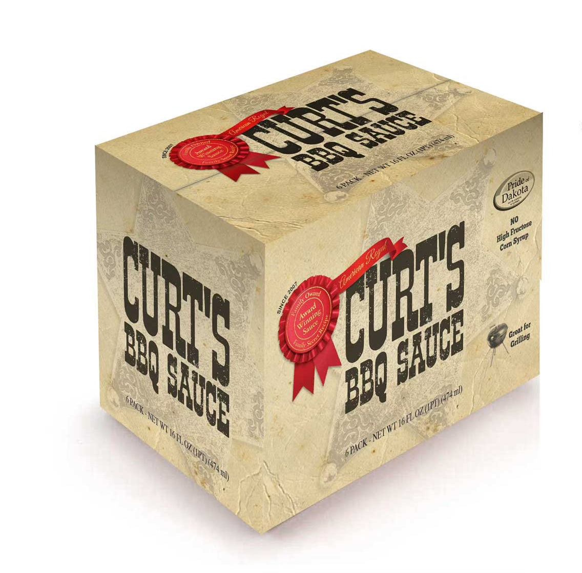 Curt's BBQ Sauce 6/ 16 oz - Medium - PALLET (90 cases / 540 units)