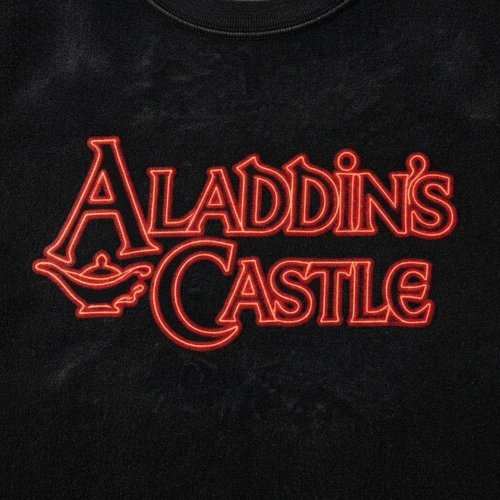 Aladdin's Castle Official Relaunch T-shirt (Made in America)