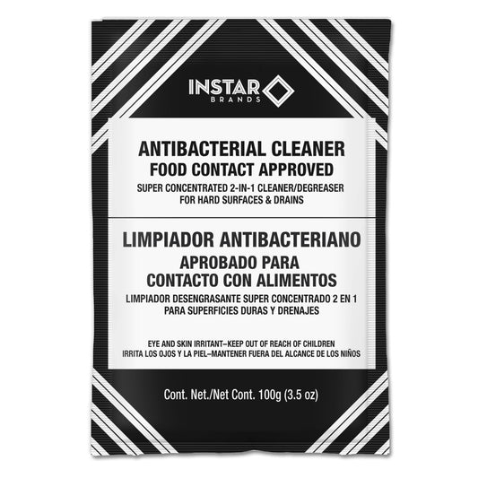 Powder Antibacterial Cleaner Case - (Qty 50) 100 gram pouch - Food Contact Approved (FCA)